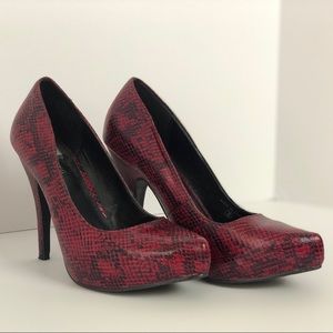 Call it spring red with black pumps sz 8